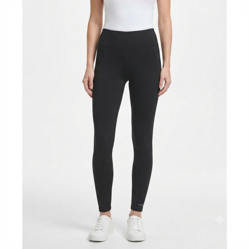 Nine West Leggings 1X Womens Black Seamless High Rise Stretch Comfort Tights